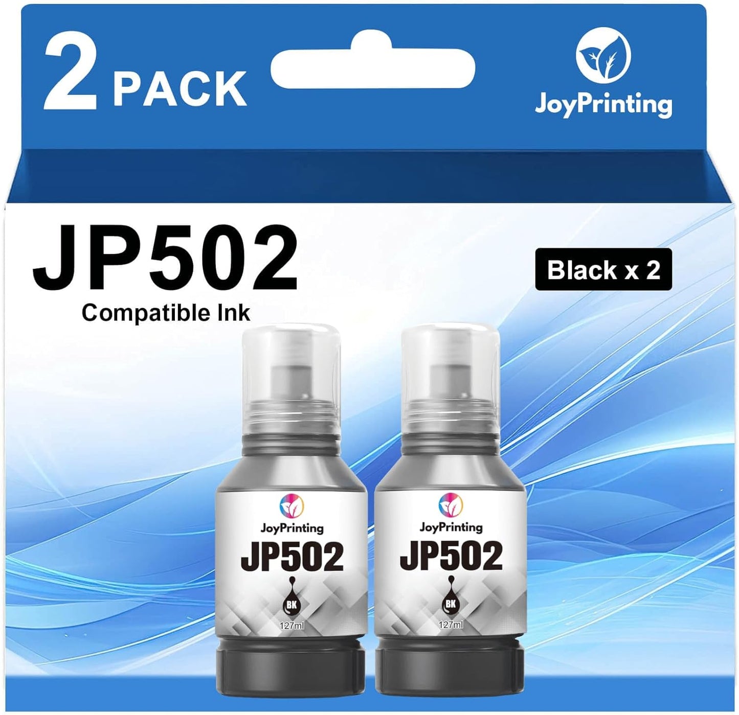 502 Black Ink Compatible 502 Ink Refill Bottles Work for ET-3850 ET-2850 ET-2760 ET-4850 ET-3760 ET-4760 ET-3750 ET-4750 ET-3830 ET-4750 ET-3700 ET-2750 (2 * 127ml)