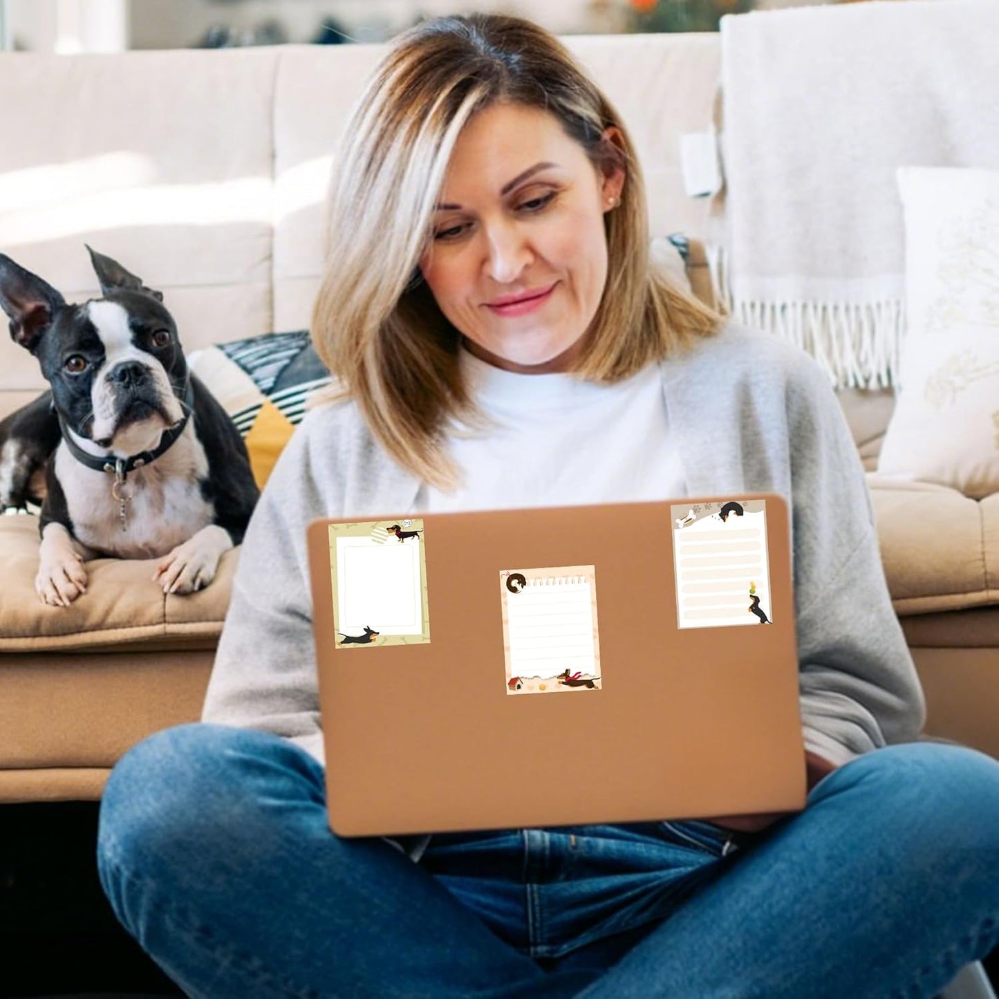 9 Pack Dachshund Sticky Notes Set, 450 Sheets Cute Dog-Themed Self-Stick Notepads with Playful Wiener Designs, Fun Gifts for Dog Lovers Kids or Office Use