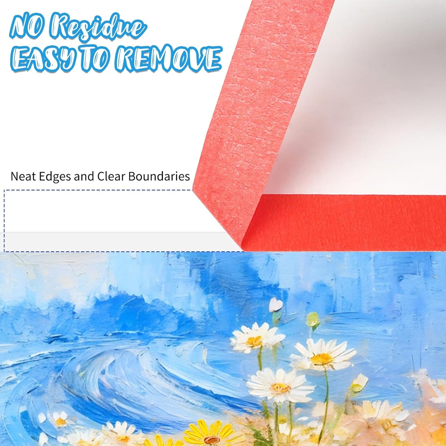 Colored Masking Tape 1 Inch Wide - 8 Rolls Colorful Masking Tape - 1312 Feet x 1 Inch Painters Tape - Vibrant Rainbow Colored Teachers Tape - Great for Art, Labeling & Classroom Decorations