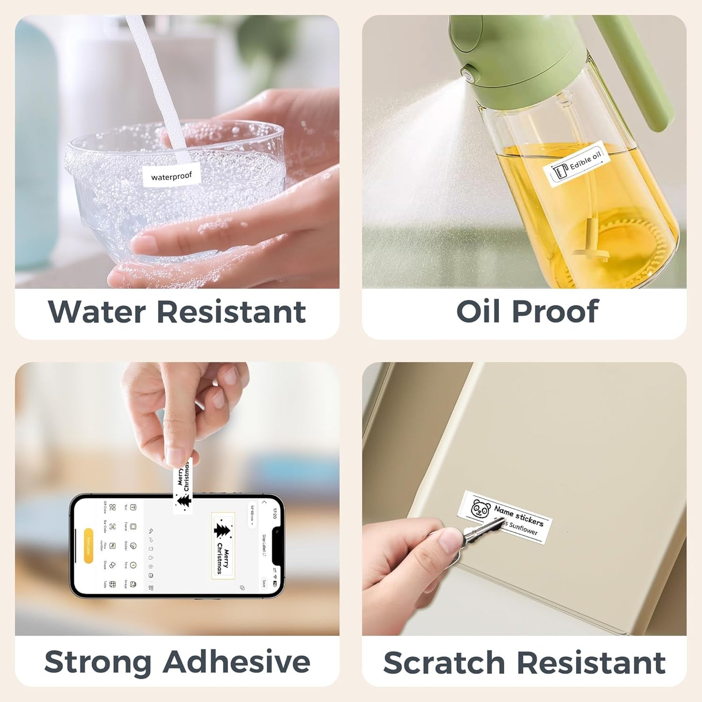 Joysea OP1 Label Maker Tape, 14 * 40mm(0.55"*1.57") Thermal Sticker Paper Without RFID, Waterproof Self-Adhesive Labeling Refills for Home Office Organization, 1 roll, 160 pcs