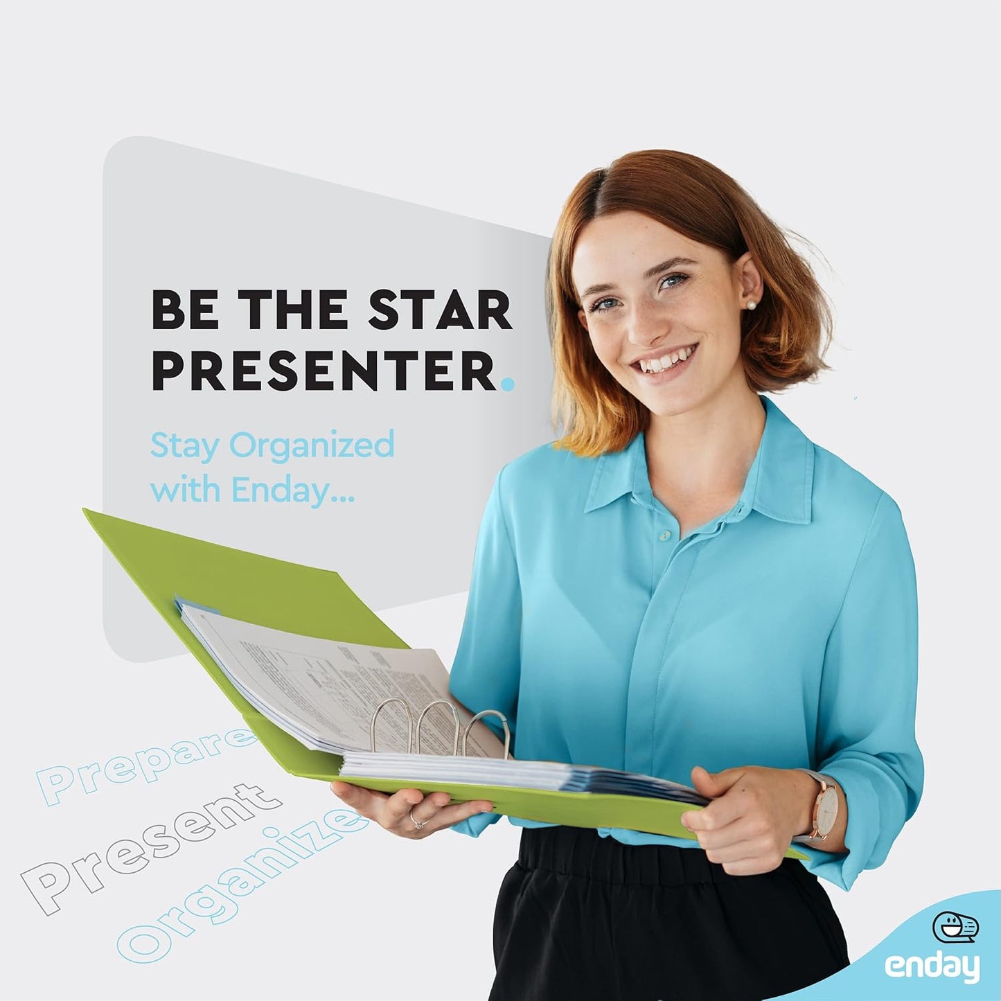 3 Slant D-Ring Binder 2 Inch Binder Green, 2 in Clear View Cover w/ 2 Inside Pockets, Heavy Duty Colored School Supplies Binders Also Available in Blue, Pink, Red, Grey, Purple (6 PC)–by Enday