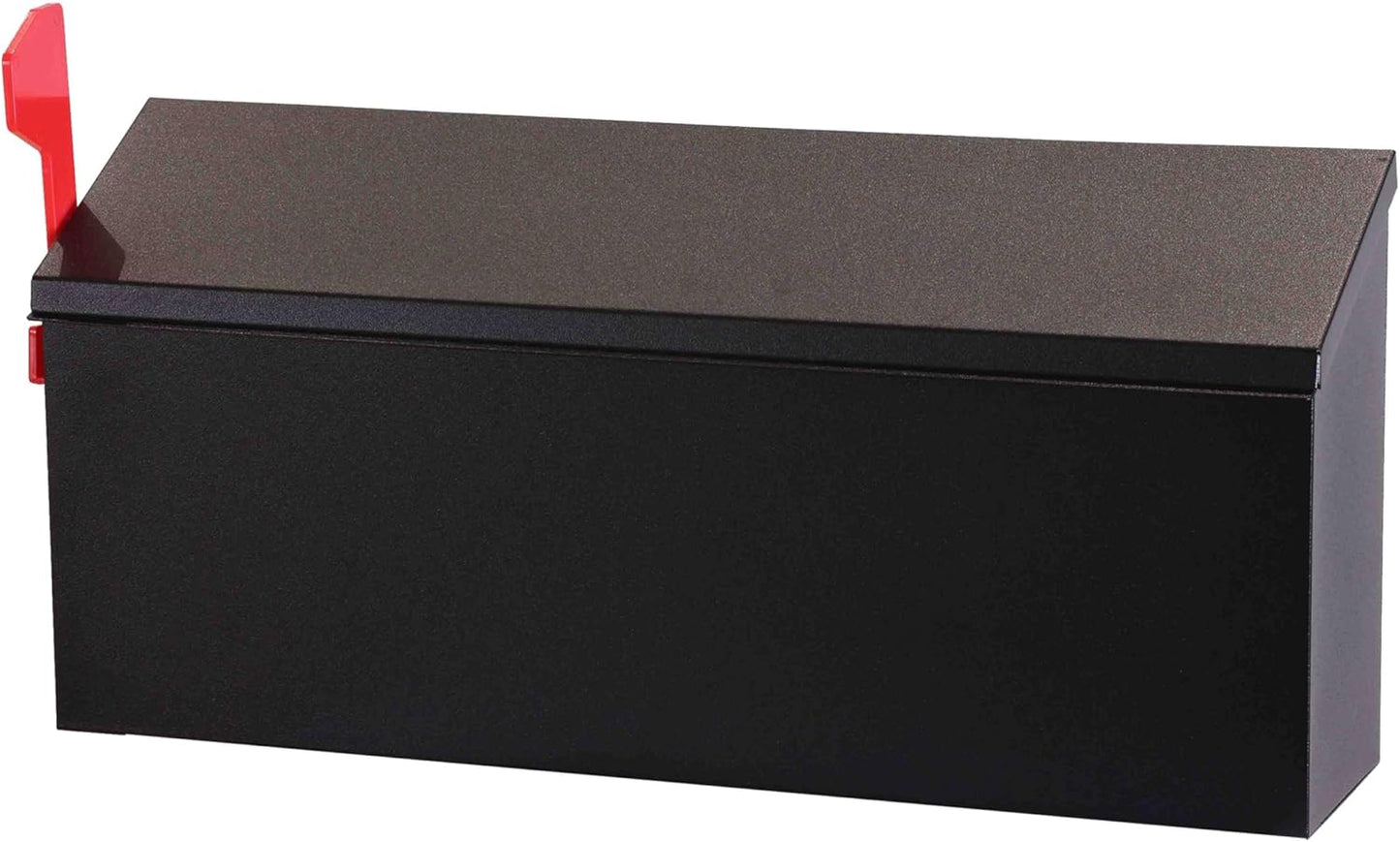 Black Wall-Mounted Mailbox - Security Wall Mailbox - Waterproof Iron Vertical Delivery Mail Box Outdoor