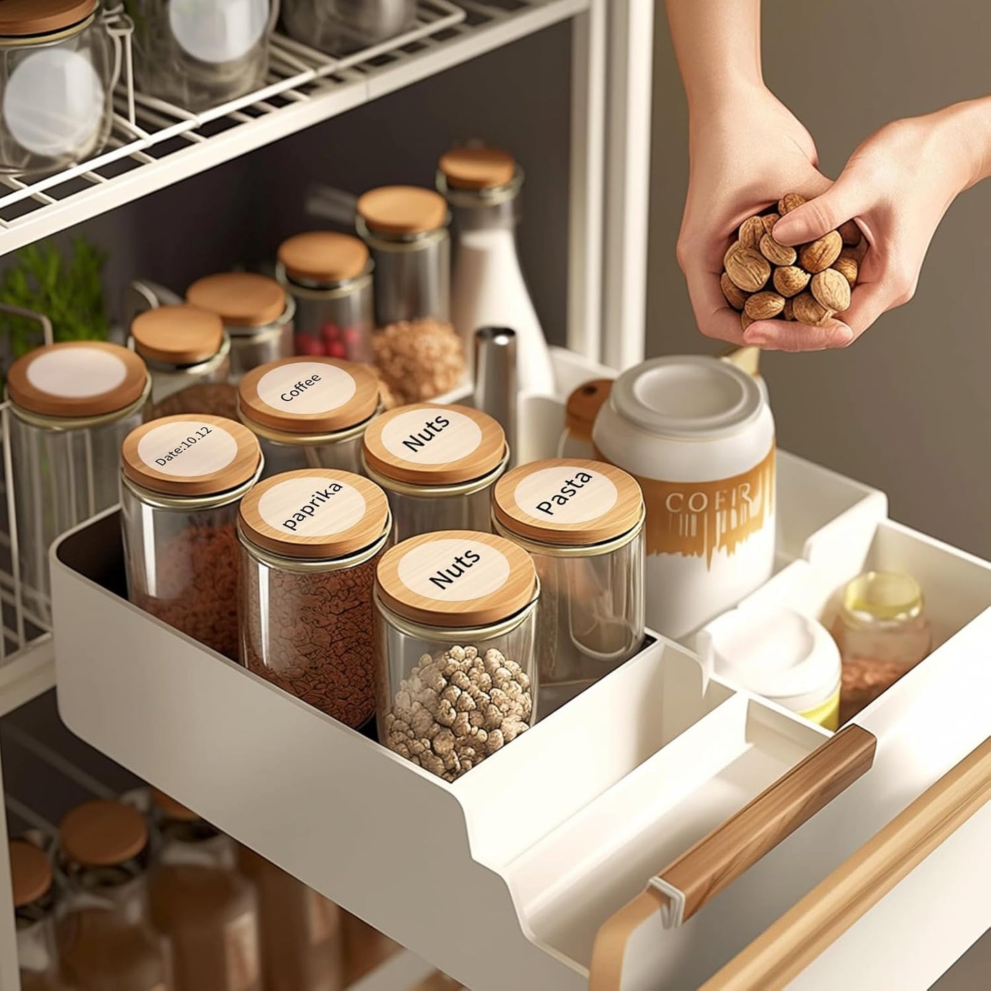 2" Round Transparent Thermal Label Stickers,Self-Adhesive Direct Clear Thermal Labels,500 Sheets with Perforation Line in ROLL