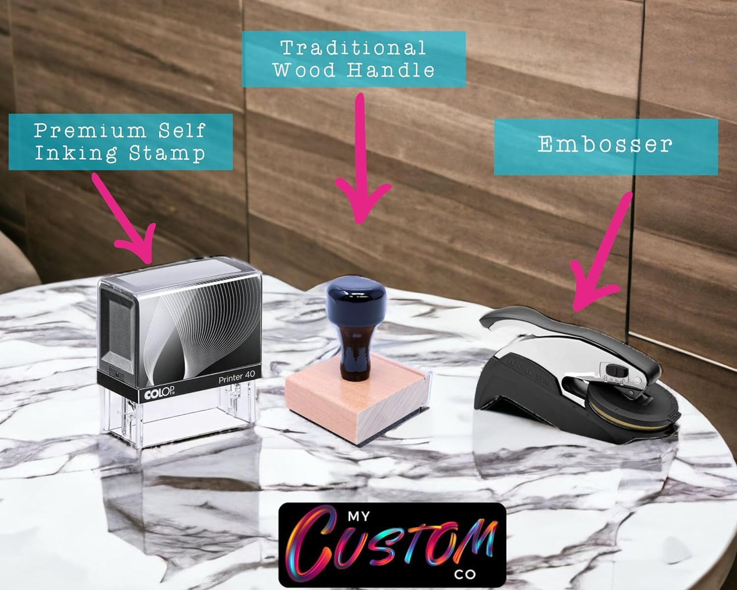 Custom Self-Inking Address Stamp with Name, Personalized Couples Address Stamps, Custom Rubber Address Stamp, Modern Address Stamp Wooden Handle Rubber Stamp (Wood Handle)