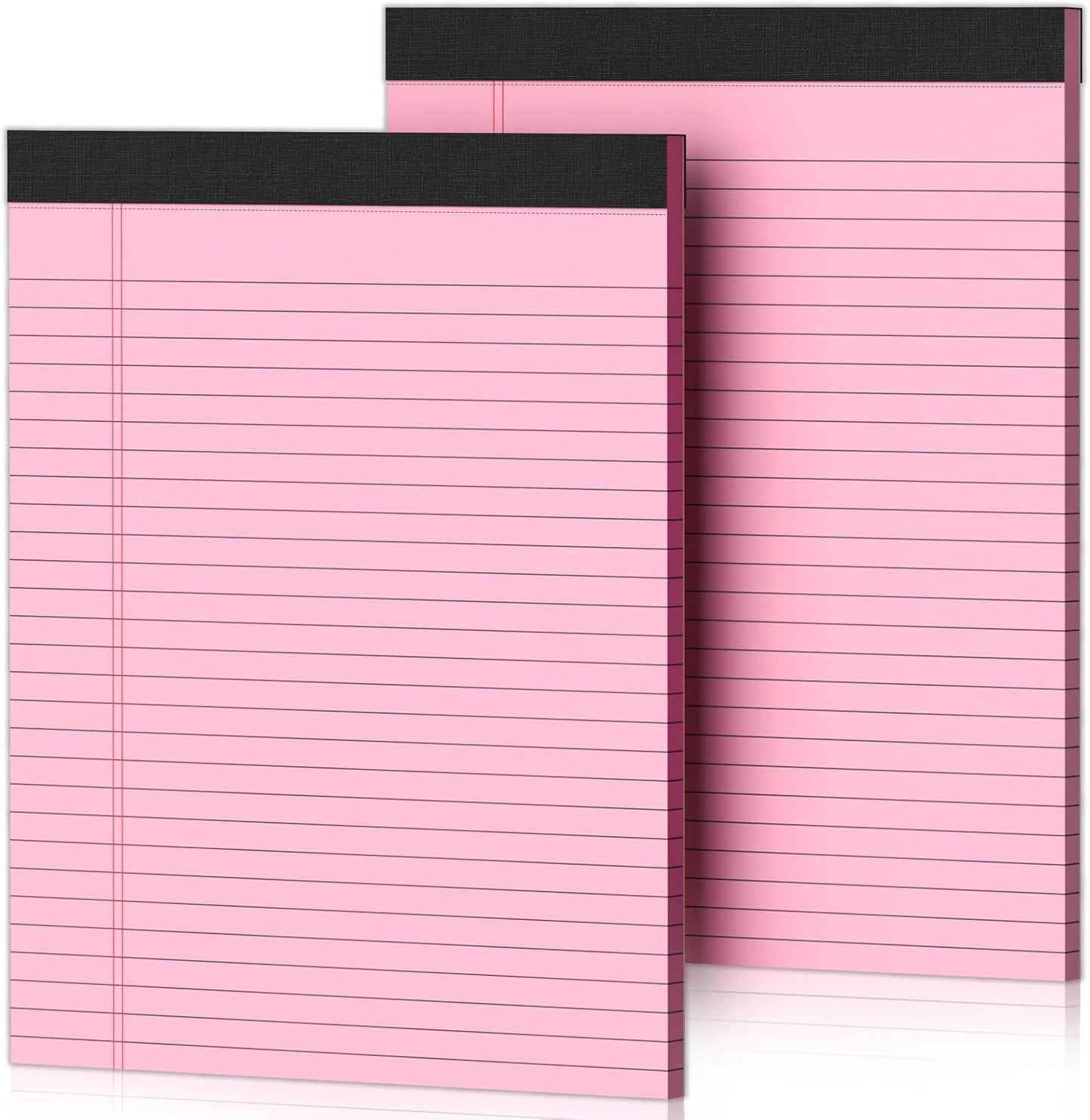 2 Pcs Legal Pads 8.5 x 11 Pink Note Pads 8.5 x 11 Notepad 8.5 x 11 Micro Perforated Writing Pads 8.5 x 11 Lined Paper Pads Wide Ruled Pad of Paper 30 Sheets Notebook for Study, To-Do Lists, Office