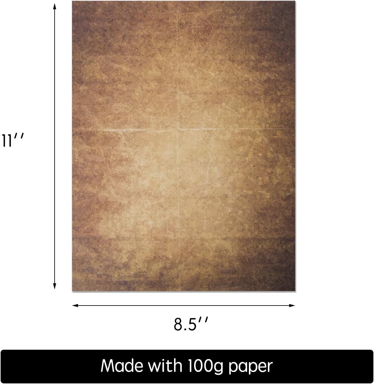 120 Pack Vintage Paper and Envelopes - 60 Sheets of Antique Looking Papers & 60 Antique Style Envelopes - Six Classic Aged Paper Designs - Vintage Printing paper, Vintage Writing Paper, 8.5 x 11 inch