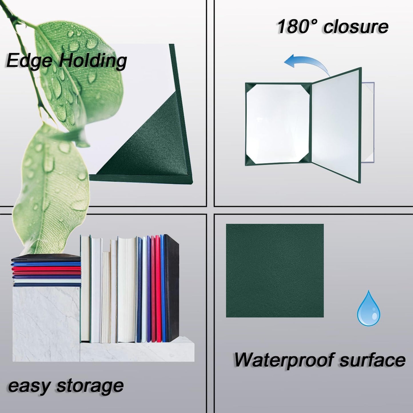 Certificate Holders 8.5"x11" Graduation Diploma Cover Document Leather Folders,Forest green-100 Pack