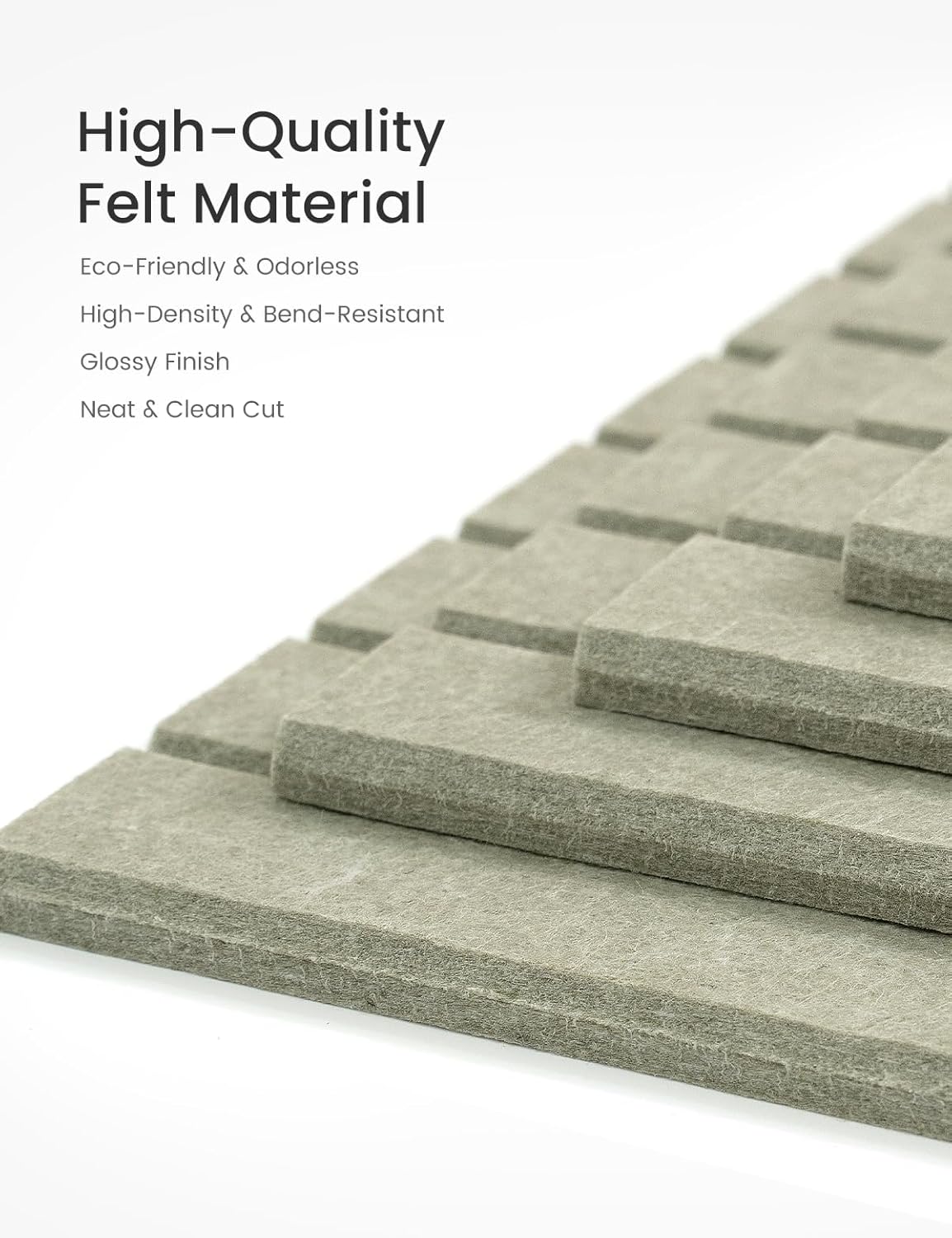 Bumusty Large Cork Board Alternative-47 x35 Felt Bulletin Board Tiles, with 30 Pushpins, 70 Adhesive Tabs, 12-Pack Slat Wall Paneling, Cork Boards for Office Push Pin Board Felt Board-Sage