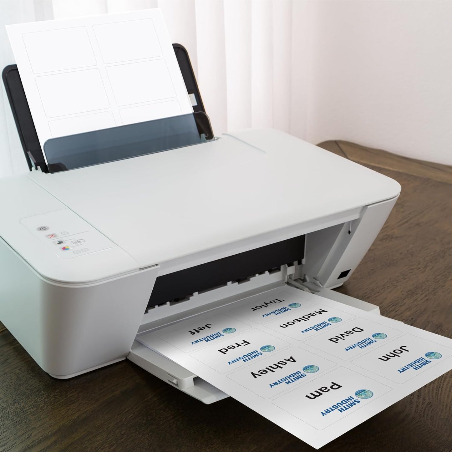 Premium Label Supply Blank Printable Name Tag Stickers - 2-1/3" x 3-3/8" - Laser/Inkjet Compatible – (8 per Sheet) 500 Sheets – 4000 Total Adhesive Name Tag