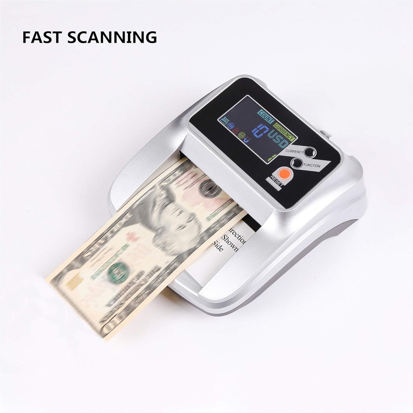 Counterfeit Money Checker Bill Detector Machine 2 in 1 with 5 Full Detection and Long-Term Service