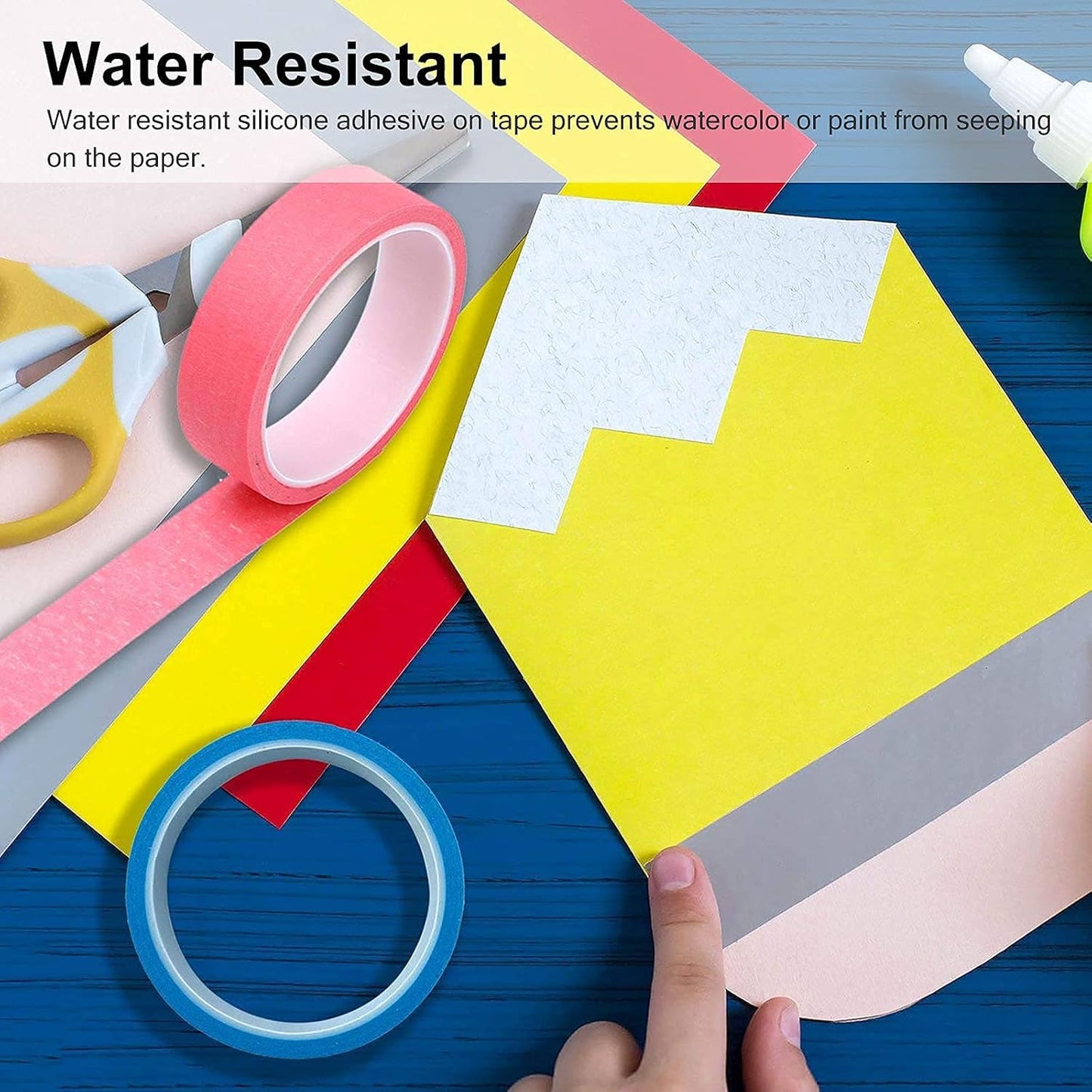 Colored Masking Tape, 7 Pack Colored Painters Tape 1inch Craft Tape, Masking Tape,Colorful Craft Tape for Kids Labeling Fun Art DIY, Decorative