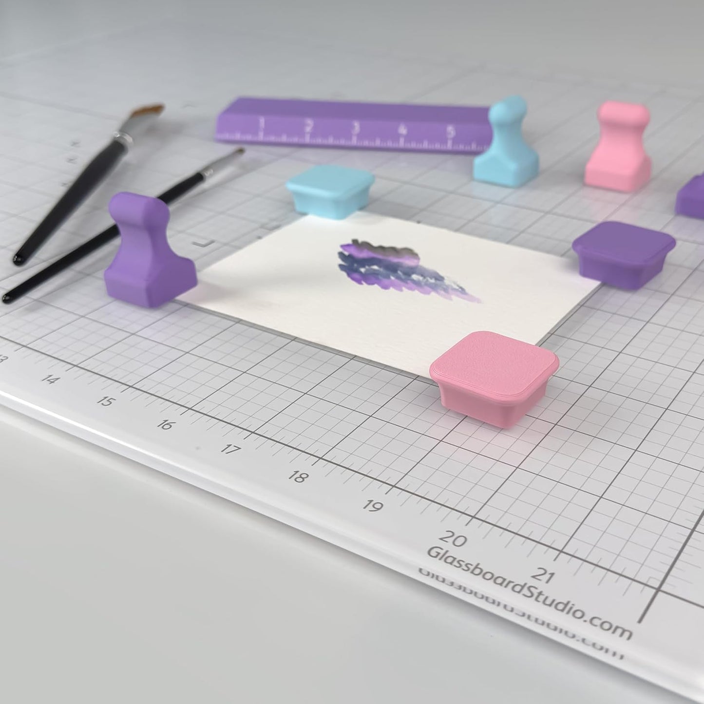 Glassboard Studio MiniPawn Magnet - Strong Neodymium Rare Earth Magnets for Fridge, Whiteboard, Locker & Magnetic Glassboards - Ideal for Crafting & Office Use - Strong Fridge Magnets (Snow White, 12)