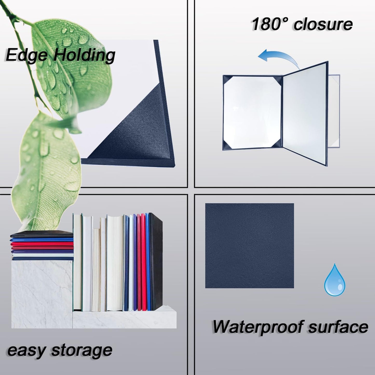 Certificate Holders 8.5"x11" Graduation Diploma Cover Document Leather Folders,Navy Blue-5 Pack