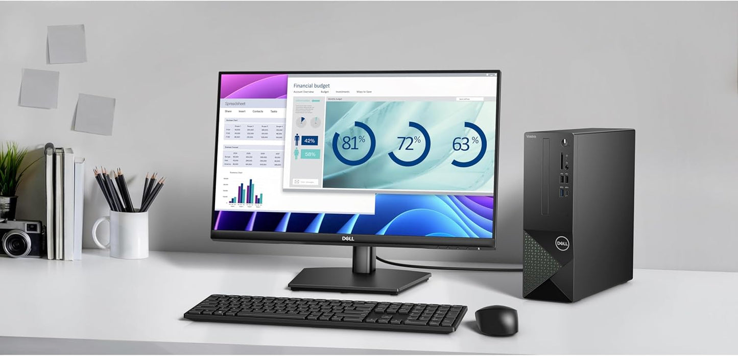 Dell Small Desktop Computer for Home & Business - 3030s SFF Desktop PC, Intel Core i5-14400 (Beat i7-13620H), 64GB DDR5 RAM, 2TB PCIe SSD, WiFi 6, Bluetooth, KB and Mouse, Windows 11 Pro