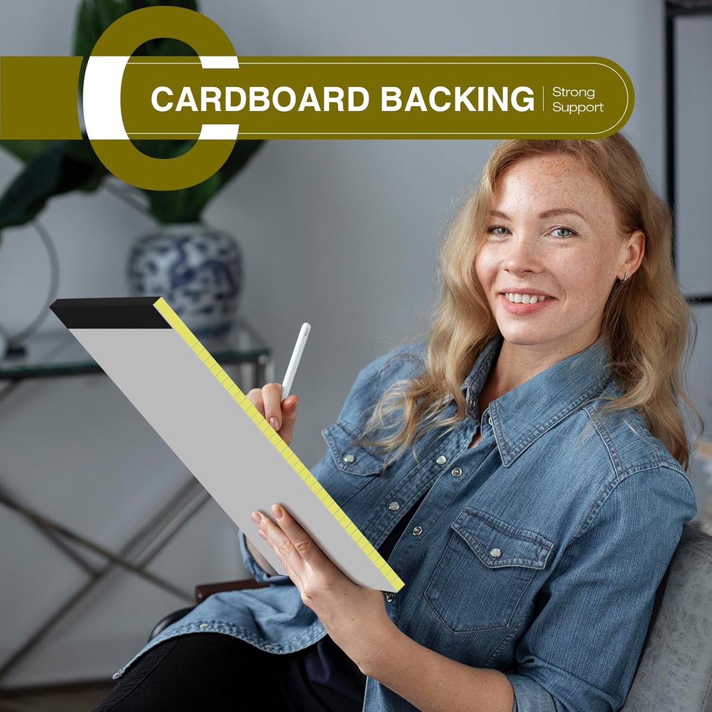 6 Pack Legal Pads 8.5" x 11" College Ruled Yellow Note Pads 8.5 x 11 Inch Micro-Perforated Notepad 300 Sheets in Total Lined Writing Paper Notebook for Office, School Supplies & To-Do Lists