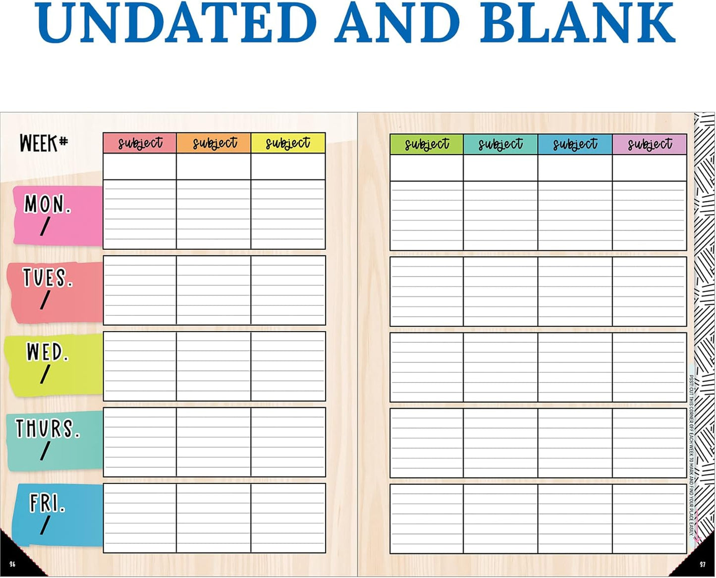 Carson Dellosa Creatively Inspired Planner 2025-2026, Undated 8" x 11" Lesson Plan Book With Stickers, Class Schedule, Weekly Calendar, Homeschool and Classroom Must Haves, Boho School Supplies