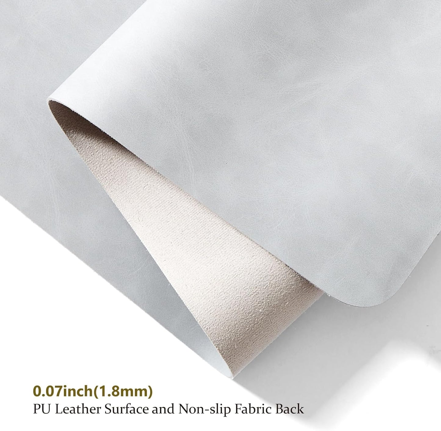 Distressed Leather Desk Mat - Non-Slip PU Desk Pad for Office and Home - Desk Organization and Accessories - Ideal for Large Mouse Pad and Desk Mats on Top of Desks(Ash Gray,31.5"x 15.7")