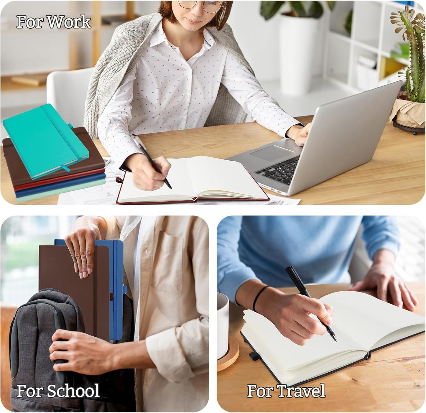 Blank Hardcover Sketch Book Notebook, A5 140 Pages 120Gsm Thick Journal for Drawing,School,Work,Diary，5.7''*8.3'',Blush