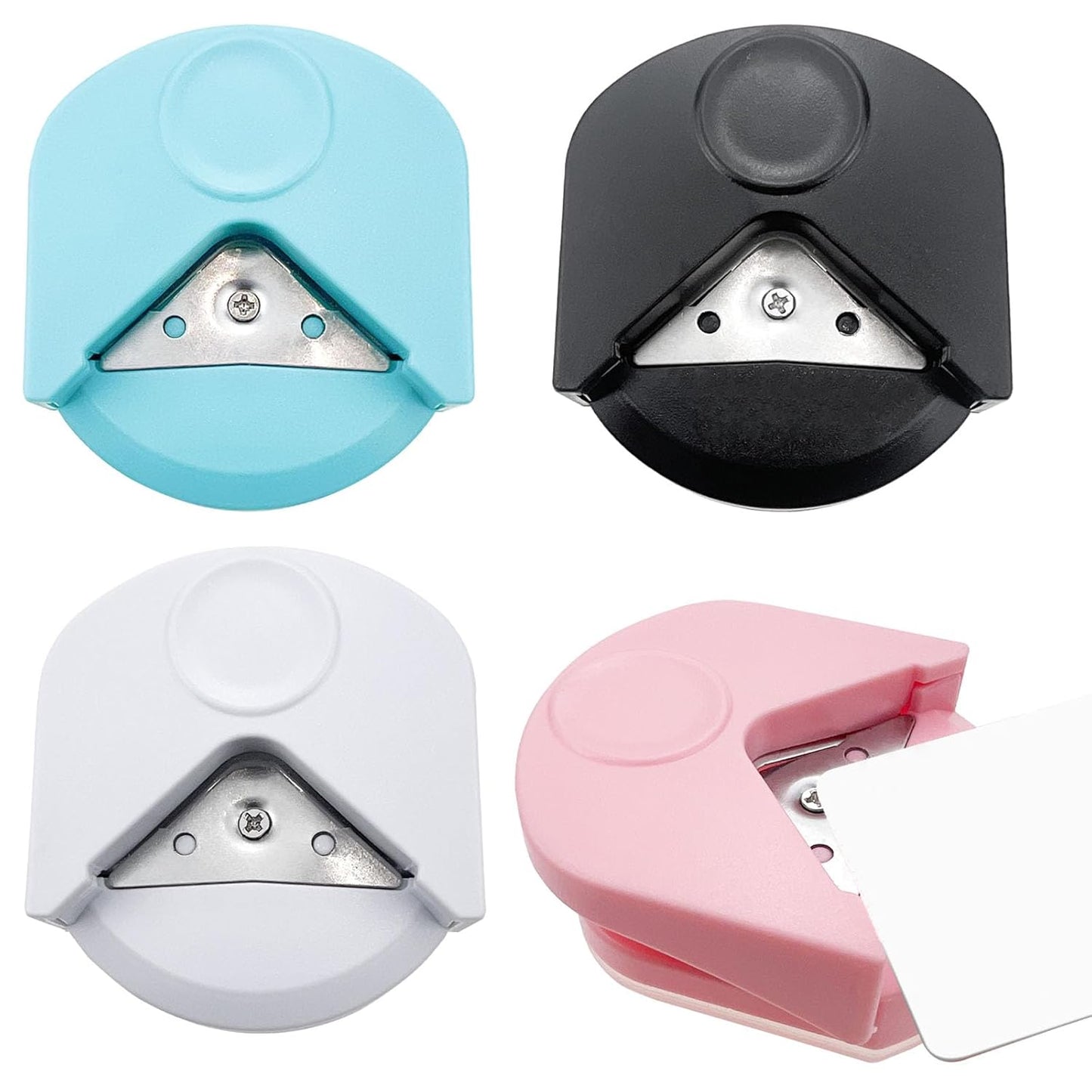 4PCS Corner Round Punch, Corner Cutter, Edge Shaping for Paper Crafts, Card Making, Photo Card Making and Scrapbooking