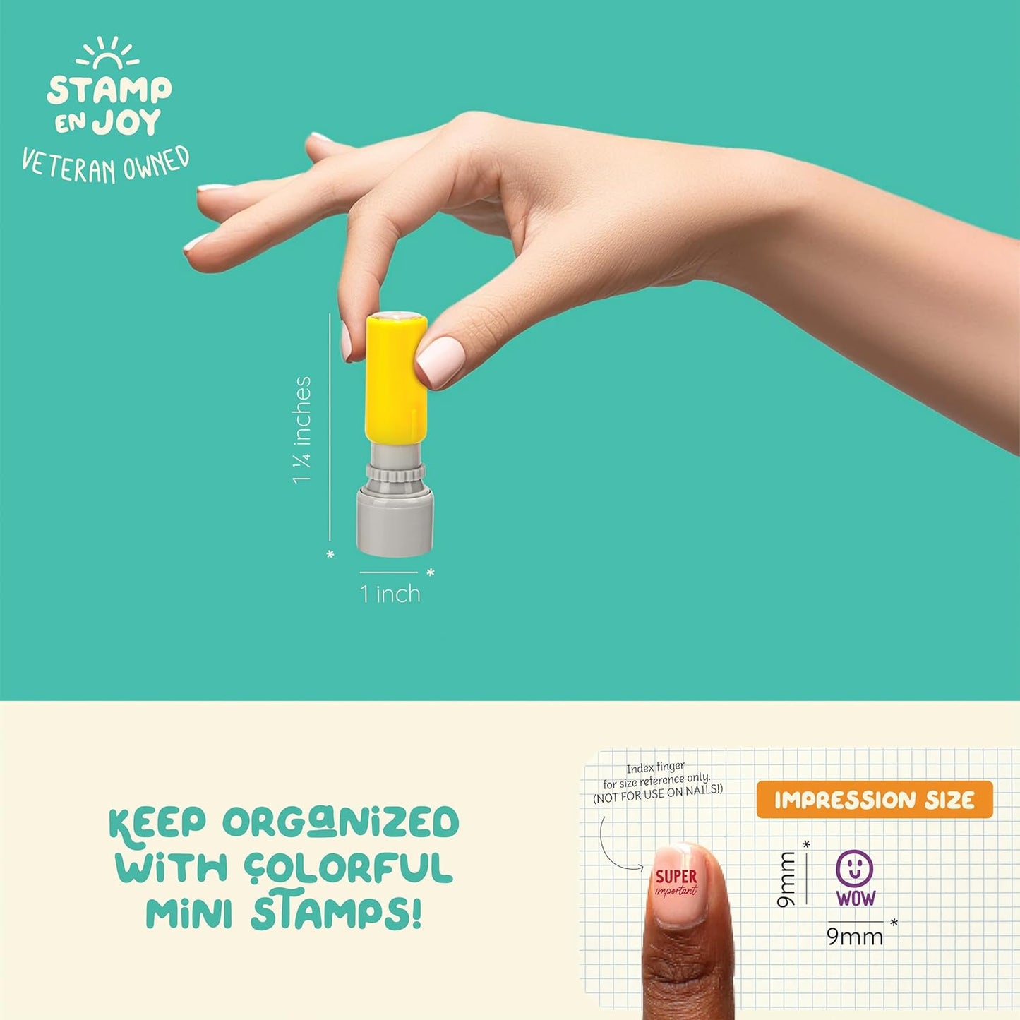 5 Self-Ink Flash Stamp Set, Multicolor Teacher Stamps for Classroom, Stamps for Teachers, Pre-Inked, Refillable Stamps (Margin Stamps)