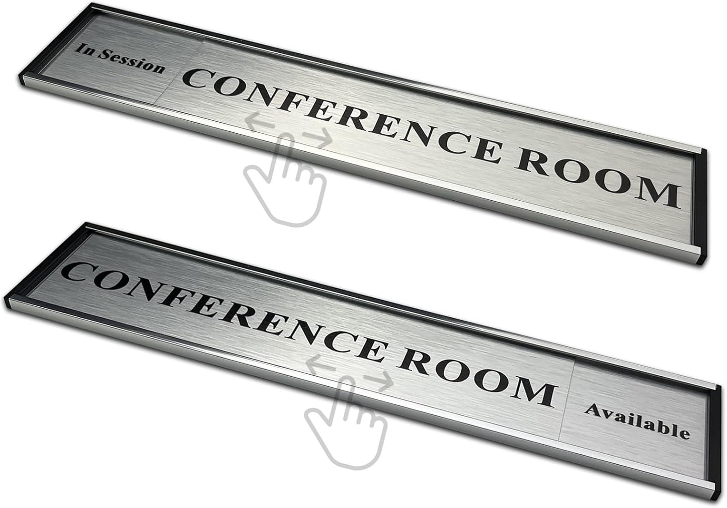 Custom Slider Sign for Door and Wall - 2 X 10 inch Custom Slider Sign for Home, Office, Hotels, Hospital, Conference Room, Slider Door sign with Aluminum Holder