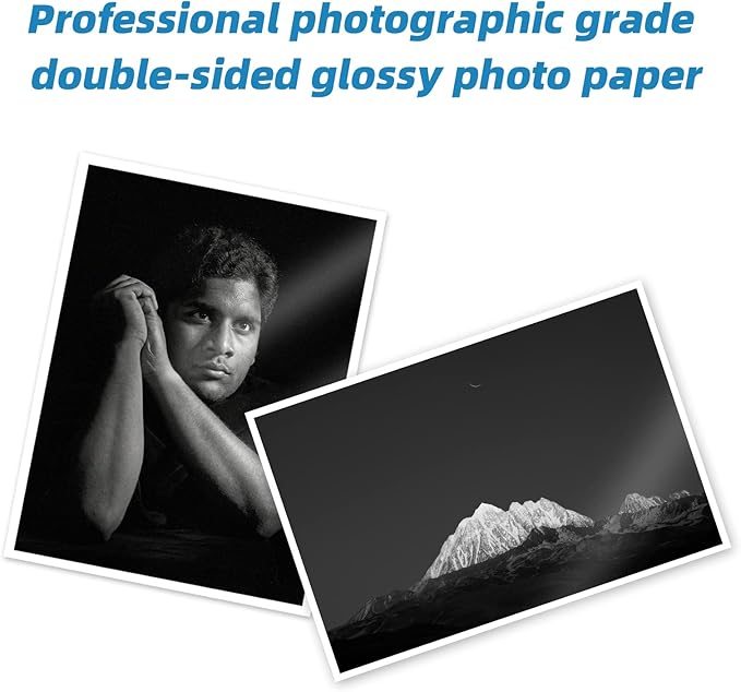 Uinkit 100 Sheets Double Sided Photo Paper 11x17 Glossy 54lb Inkjet 200gsm Obituary Bulletin Gallery Show Obituaries A3 size 11 x 17 inch for Inkjet Printer Printing