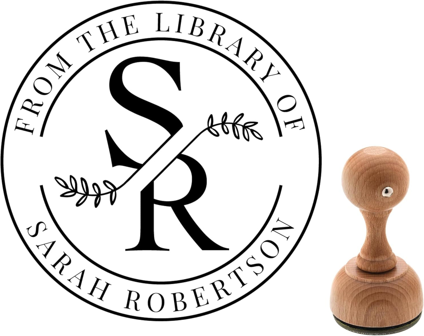Custom Personalized Book Stamp or Self Inking from The Library of Ex Libris Stamper Name Stamps for Books Bookplate Book Lovers (Self Inking Stamp 1 Piece)