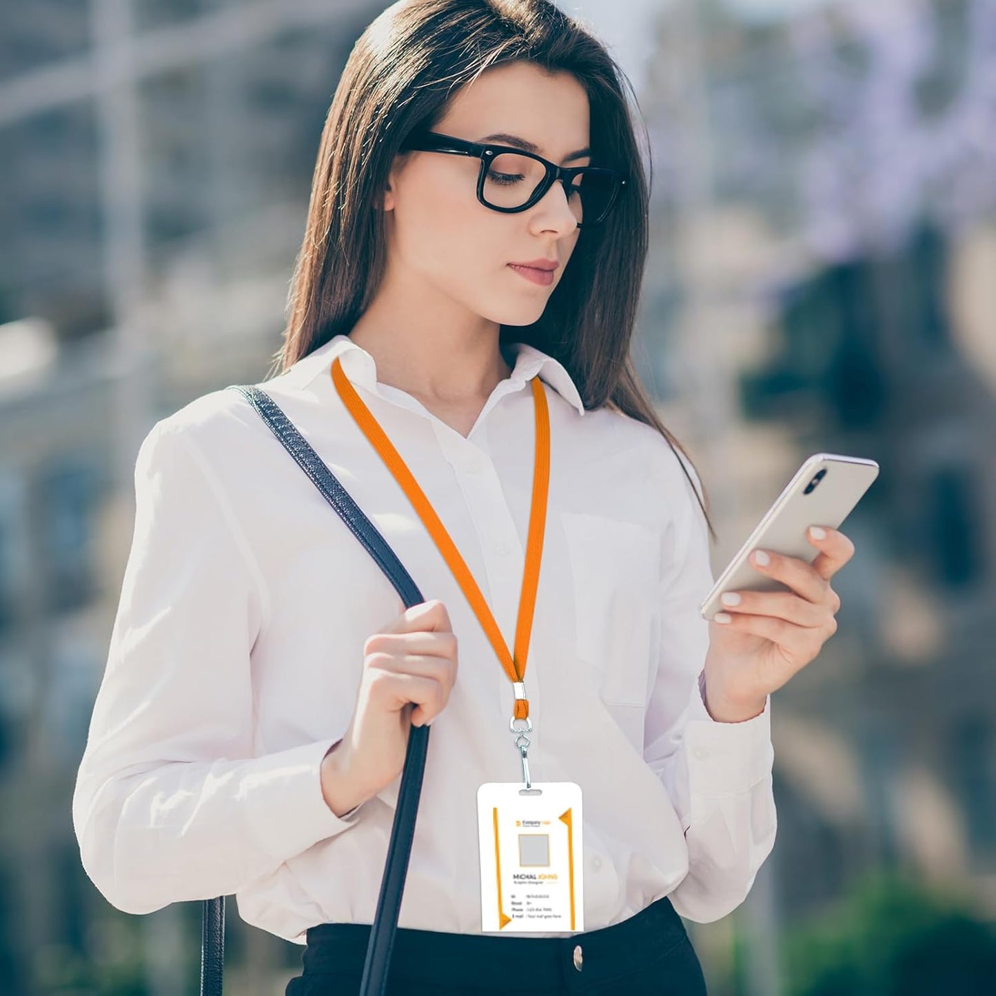 500 Pack Bulk Lanyards for ID Name Badges Holder Flat Lanyards with Hook Clip Swivel for Office School Accessories (Multi Colors)