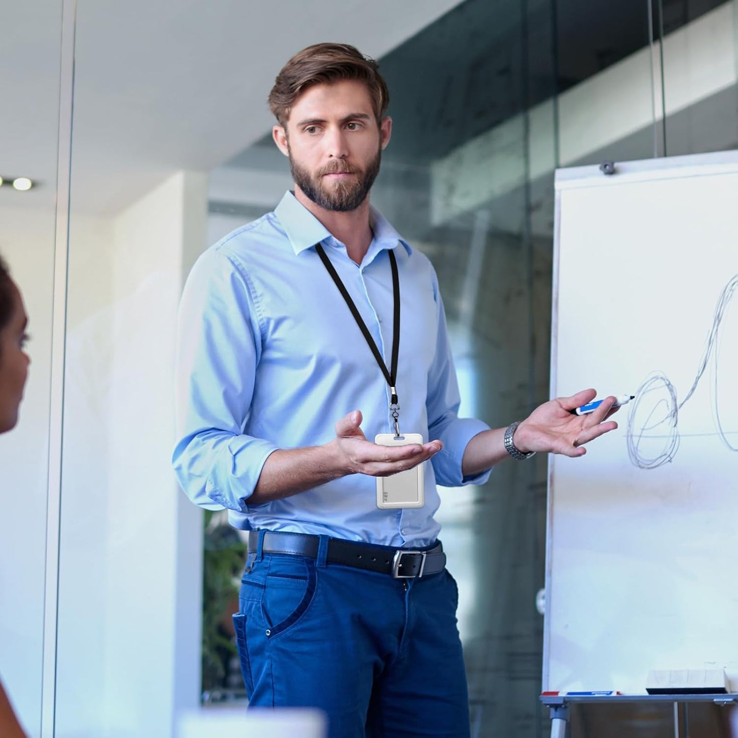 500 Pack Bulk Lanyards for ID Name Badges Holder Flat Lanyards with Hook Clip Swivel for Office School Accessories (Multi Colors)