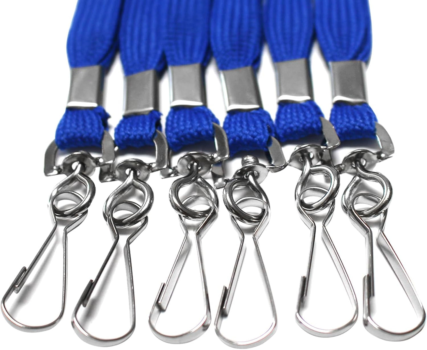 60 Pcs Breakaway Lanyards Safety Blue Lanyard with Swivel J Hook Premium Bulk Flat Lanyards 36" for ID Name Badge Holder, ID Badges Cruise, School, Students, Coach, Festival and Hang Keys