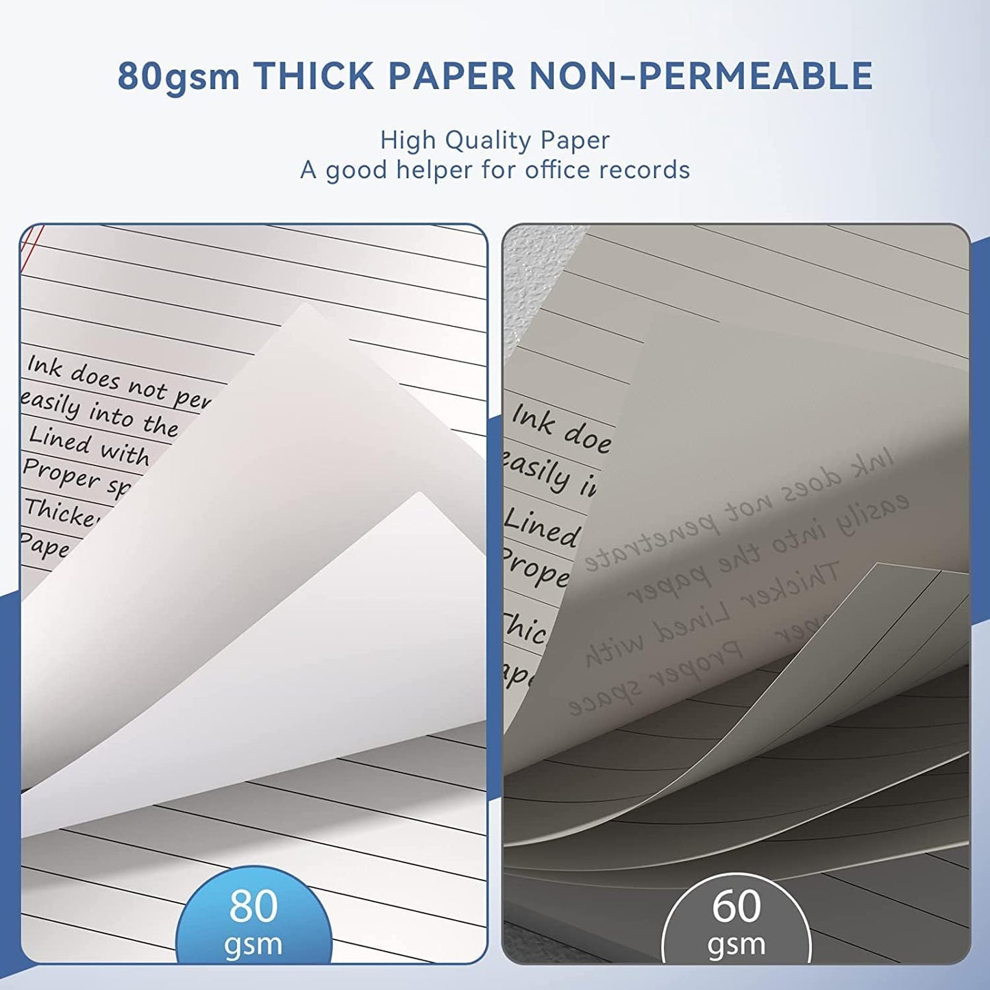 5" x 8" Note Pads 10 Pack of Legal Pads 21lb Notepad College Ruled Legal Pad 30 Sheets Perforated Small Writing Pads Double-Side Printed Pad of Paper for School, College, Office