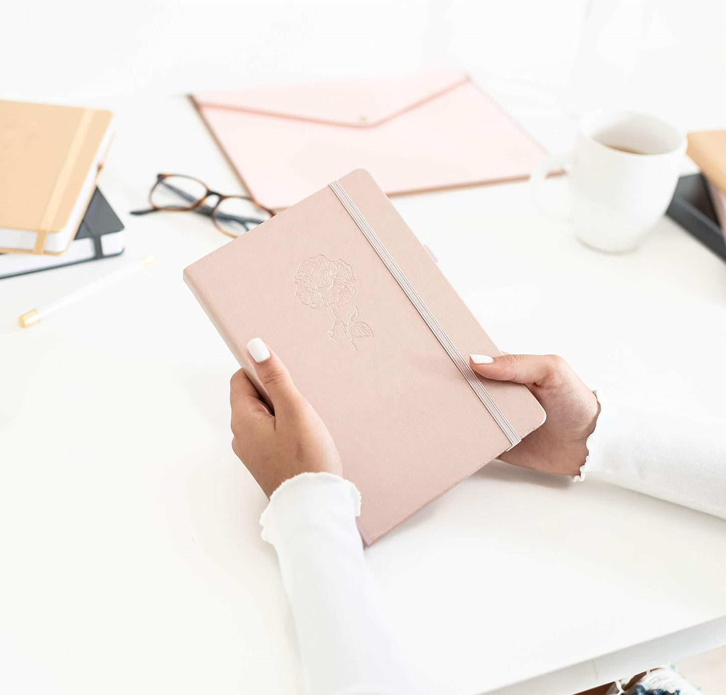 Dotted Journal – A5 Dotted Notebook with Bleedproof 160gsm Paper, Hardcover, Lay-Flat Design – Dot Grid Journal for Writing, Planning, Sketching & More