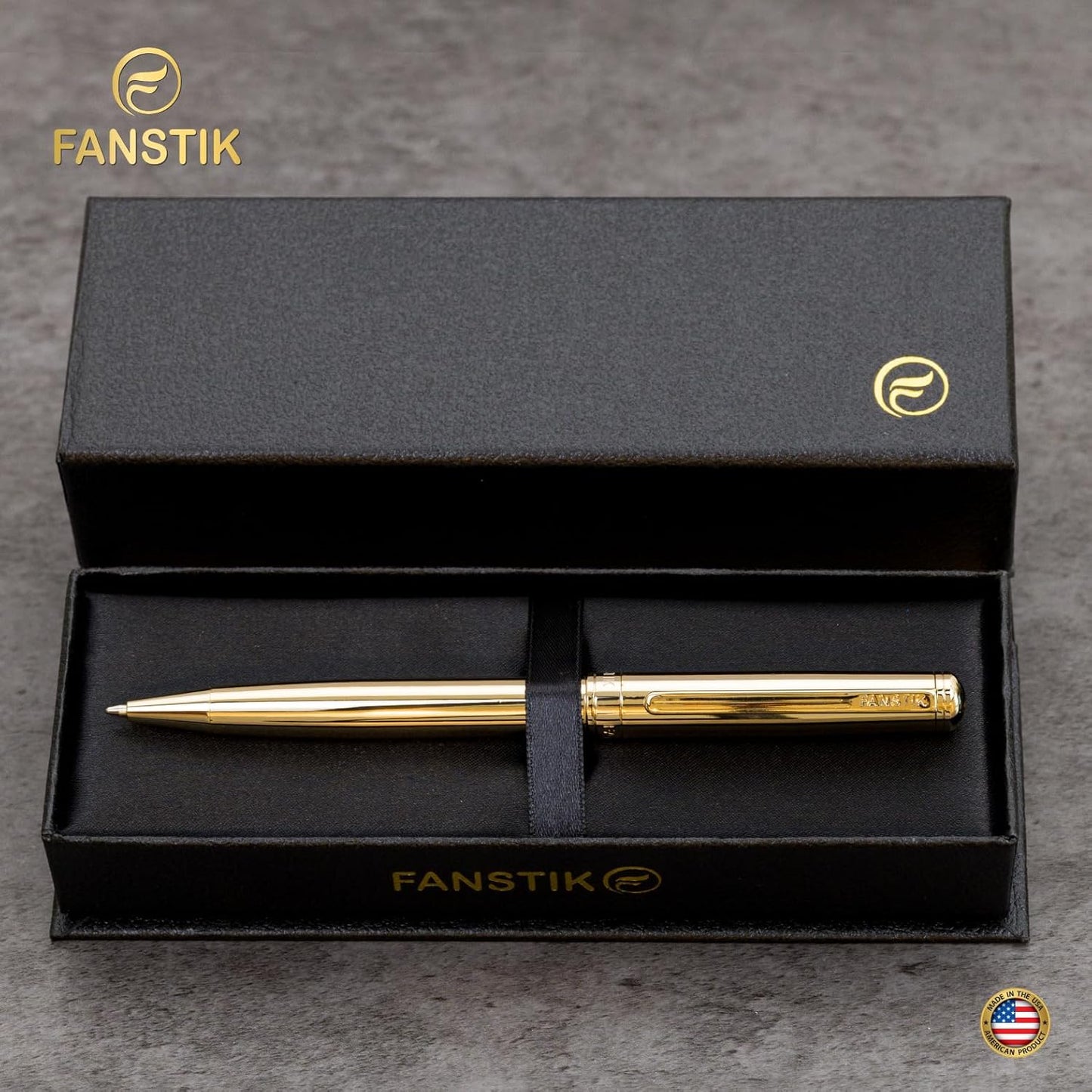 Gold Luxury ballpoint Pen (Made In USA) fancy gift set for women, Real 24K Gold Plating, Professional executive pen gift set for men (Lux BallPoint Gld)