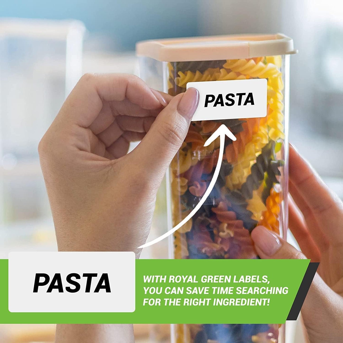 Royal Green Color Coding Labels Stickers Roll in Neon Yellow (1.57 inch x 0.75 inch) Rectangle Folder Label Write on Surface (40mm x 19mm) - 500 Pack