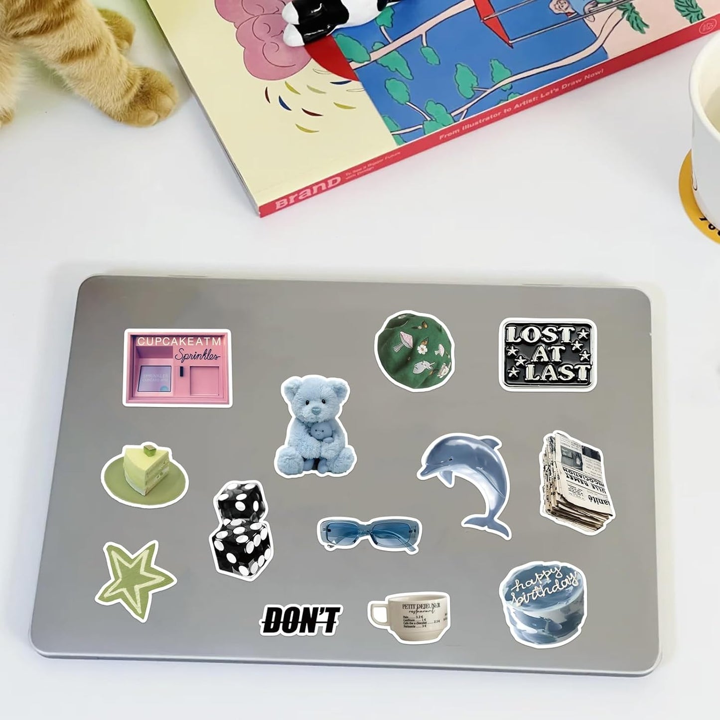 400 PCS Cute Stickers,Aesthetic Motivational and Inspirational Stickers for Adults, Teens, Laptops, Water Bottles, Journals, INS Style Summer Sticker for Journaling, Planners and Scrapbooks