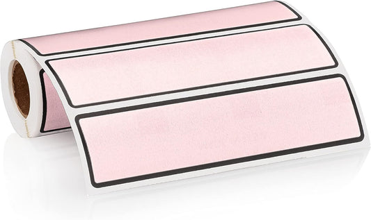 Carstens Adhesive Sticker Labels, 5 3/8” x 1 3/8”, Binder Labels for 1.5” – 4” Ring Binder Spines, Violet, Roll of 200