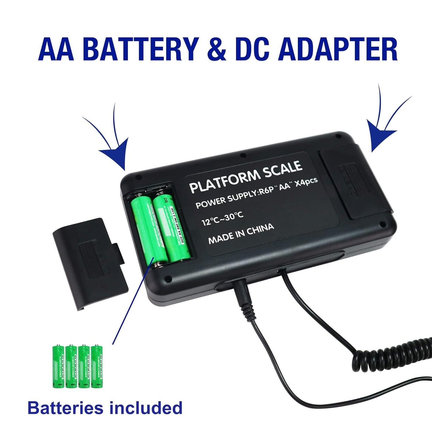 Charmline 660lbs x 0.2oz High Accuracy Digital Postal Scale, Shipping Scale with 21x17 Large Stainless Steel Platform, Heavy Duty Scale for Packages/Dog/Postage/Luggage, Battery & AC Adapter Powered