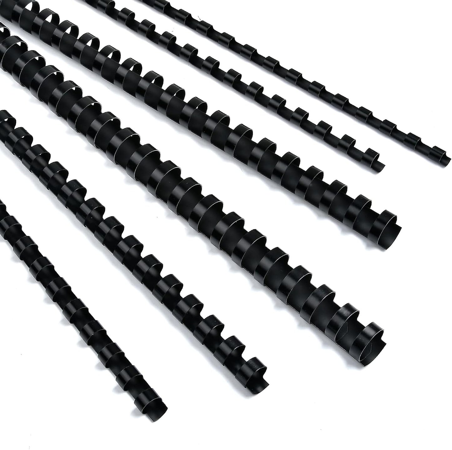 150 Pack Plastic Binding Combs, 21 Ring Binding Combs Letter Size Plastic Spiral Binding for Notebook Calendars Picture Album - Multi Sizes 1/4 5/16 3/8 1/2 5/8 3/4 in