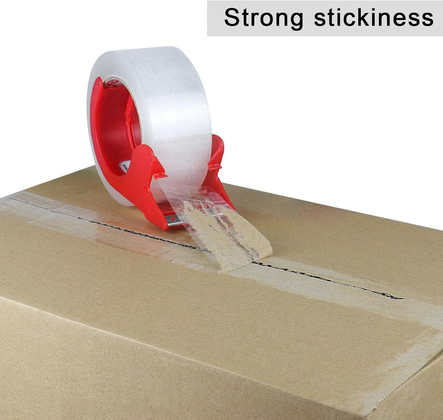 BOMEI PACK Silent Packing Tape, 2.4Mil x 1.88” x 110yds, Heavy Duty Clear Packaging Tape for Moving Boxes, 6 Rolls