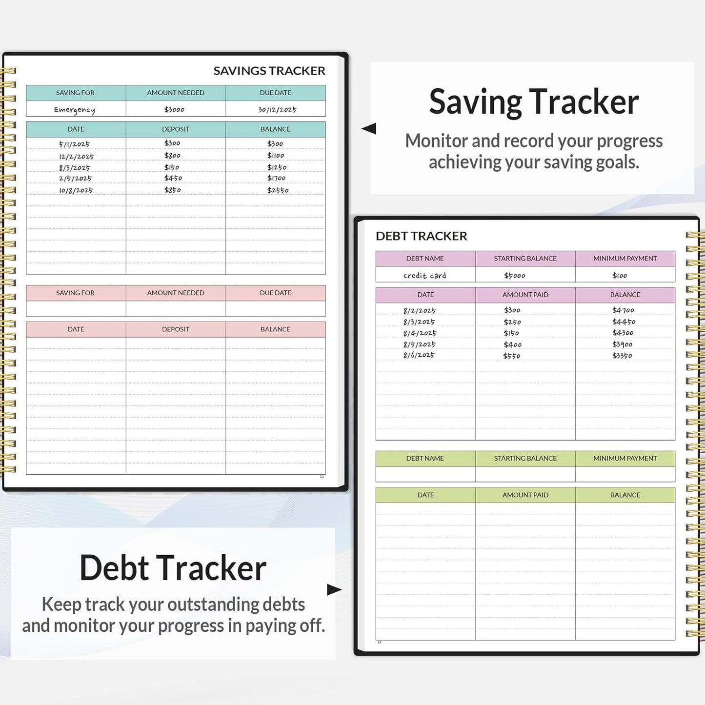 2026 Budget Planner - Monthly Budget Book from JAN 2026 - DEC 2026 with Expense Tracker Notebook, A4 Size (8.5" x 11") Bill Organizer & Finance Planner Account Book to Manage Your Finances, Black