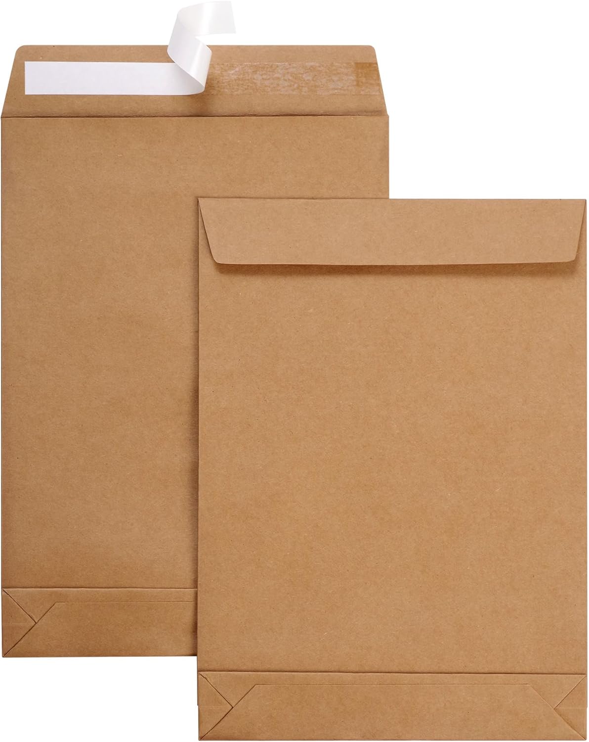 9.4" x 13.2" Expandable Envelopes Large Kraft Envelopes Anti Tear Catalog Envelopes Peel and Seal for Home Office Business Storage and Organizing, Photos, Documents (25 PCS)