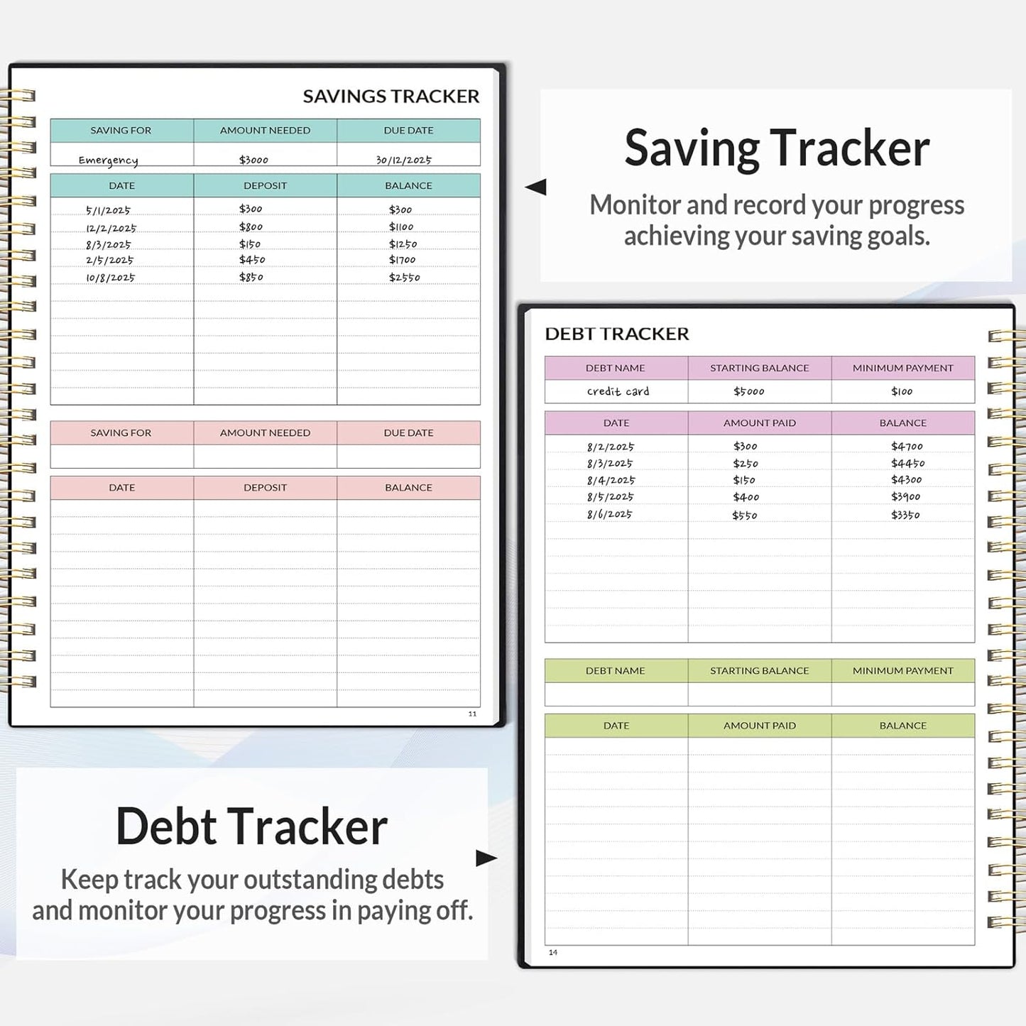 2026 Budget Planner - Monthly Budget Book from JAN 2026 - DEC 2026 with Expense Tracker Notebook, A5 Size (6.4" x 8.3") Bill Organizer & Finance Planner Account Book to Manage Your Finances, Black