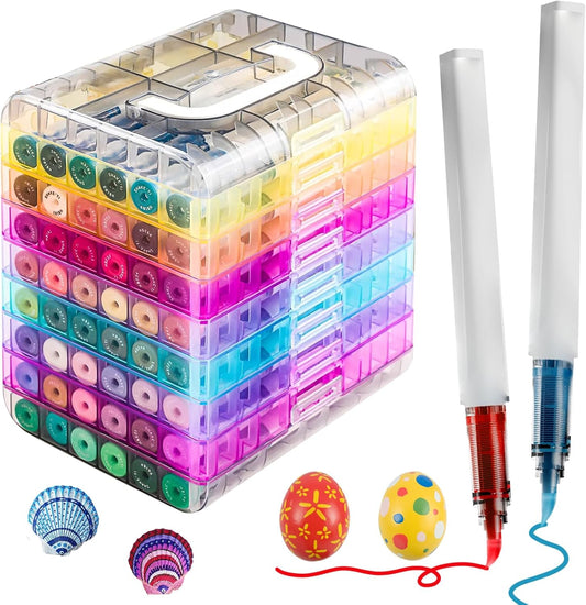 Fine&Soft Tip Acrylic Paint Markers Pen Set, For Surfaces Such as Stone, Canvas, Glass, Metal, etc,Writing, Quick Drying, Long-Lasting,Waterproof & Fade Resistant. (60 Colors)