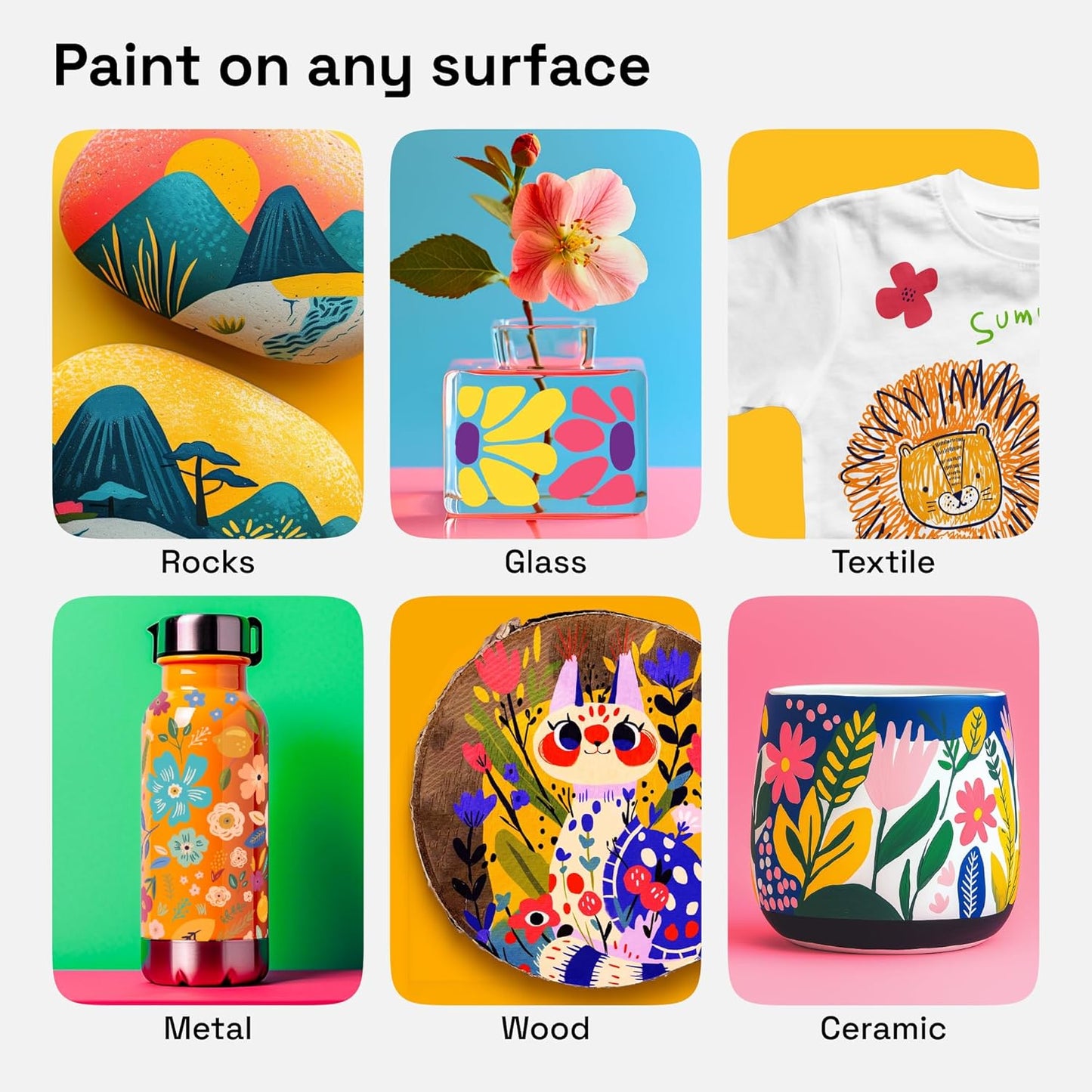 ARTISTRO 24 Wine Glass Acrylic Paint Markers - Washable Non-Toxic Dual Tip Acrylic Paint Pens for Car Window, Mirror, Ceramic