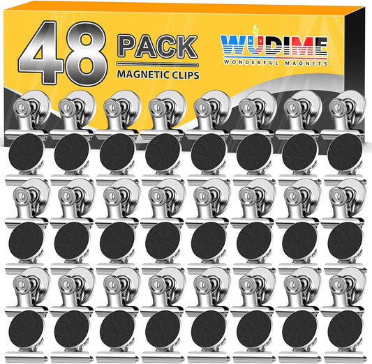48 Pack Refrigerator Magnets Fridge Magnets, Strong Magnetic Clips, Magnet Clips Heavy Duty, Clip Magnets for Photo Displays, Whiteboard Magnets for Home, Office, Classroom