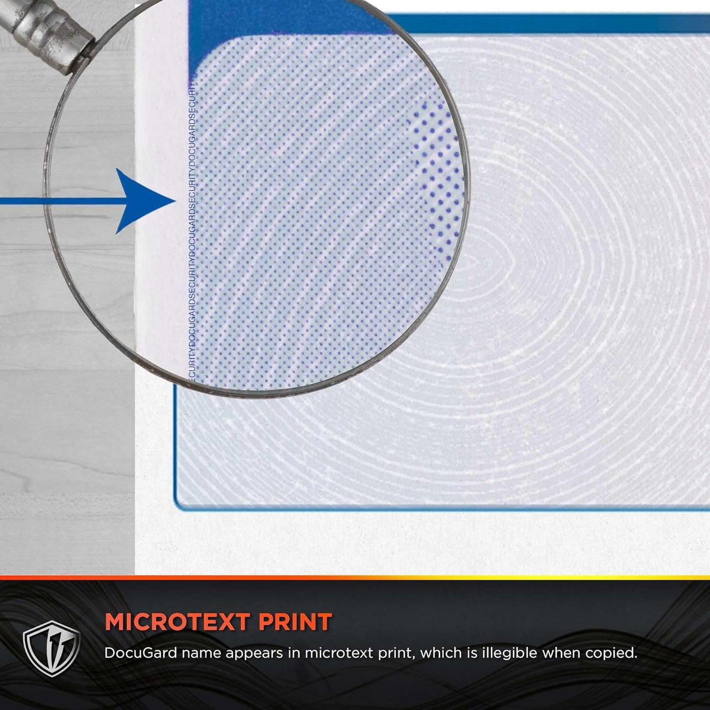 DocuGard Blue/Red Galaxy Premier Prismatic Top High Security Check Paper - QuickBooks & Laser/Inkjet Printer Compatible - 13 Security Features - 500 Blank Business Checks (04562)