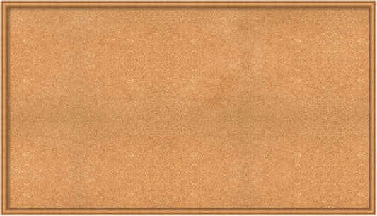 Amanti Art Natural Cork Board for Wall, 32x56 Vision Board with Bronze Frame, Oversize Corkboard Office Decor for Home Organization, Casual Corkboard Pinboard to Display Items for Home Organization