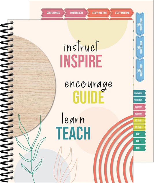 Carson Dellosa True to You Teacher Planner 2025-2026, Undated 8" x 11" Lesson Plan Book With Stickers, Class Schedule, Weekly Calendar School Supplies, Homeschool Essentials and Classroom Must Haves