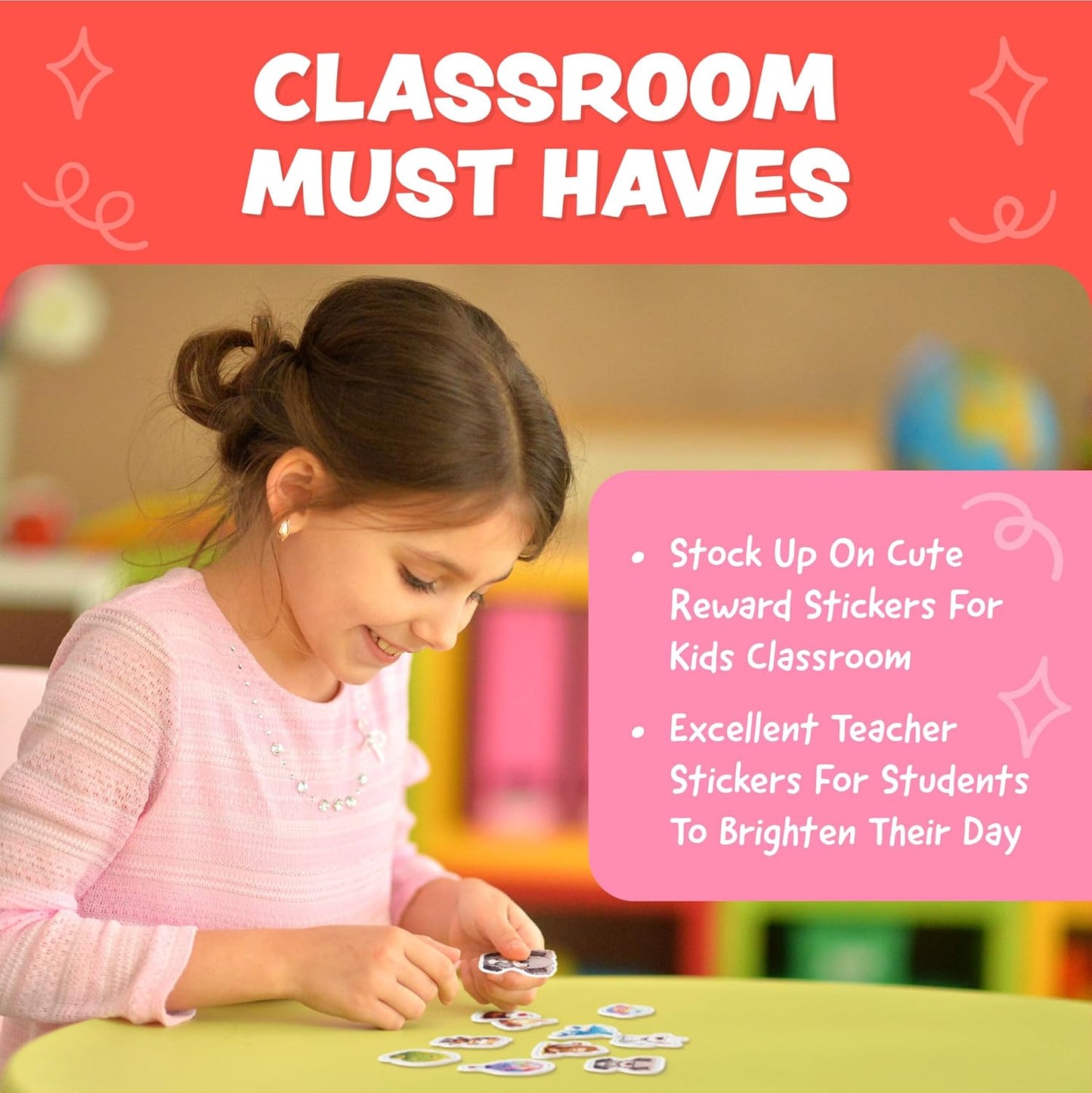 Cute Stickers for Kids - Kawaii Stickers for Kids Classroom Decor, Water Bottle & Teacher Rewards - 108pc Easy Peel Bulk Pack for Teens - Waterproof Vinyl Decals - Scrapbooking, Journaling, Notebook