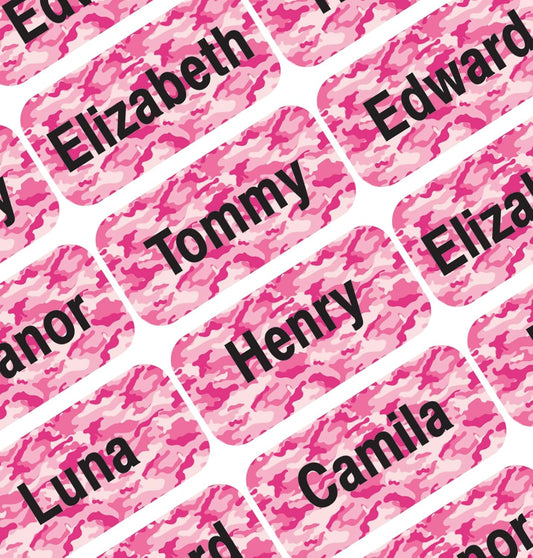 Personalized Waterproof Name Labels Press and Stick Custom Name Stick on Clothing Labels. Customized Up to 3 Lines Great for Camp & Daycare